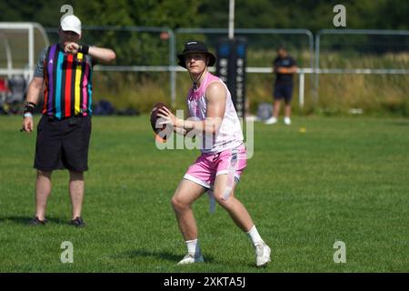 FlagaPalooza FlagaPalooza FlagaFlag football au festival Cheltenham 7s. Banque D'Images