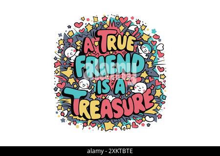 citations du jour de l'amitié Illustration de Vecteur