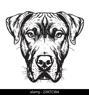 visage de chien labrador dans la conception Illustration de Vecteur