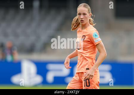 Kaunas, Lituanie. 24 juillet 2024. KAUNAS, LITUANIE - 24 JUILLET : Jade van Hensbergen, des pays-Bas, lors de la demi-finale du Championnat féminin des moins de 19 ans de l'UEFA entre les pays-Bas et la France à S. Darius & S. Girenas le 24 juillet 2024 à Kaunas, Lituanie. (Photo de Nikola Krstic/Orange Pictures) crédit : Orange pics BV/Alamy Live News Banque D'Images