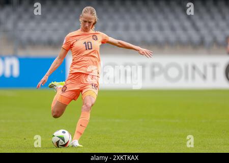 Kaunas, Lituanie. 24 juillet 2024. KAUNAS, LITUANIE - 24 JUILLET : Jade van Hensbergen, des pays-Bas, lors de la demi-finale du Championnat féminin des moins de 19 ans de l'UEFA entre les pays-Bas et la France à S. Darius & S. Girenas le 24 juillet 2024 à Kaunas, Lituanie. (Photo de Nikola Krstic/Orange Pictures) crédit : Orange pics BV/Alamy Live News Banque D'Images