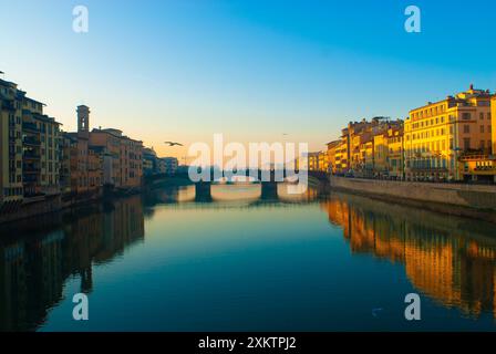 Firenze vue depuis Ponte Vecchio Banque D'Images