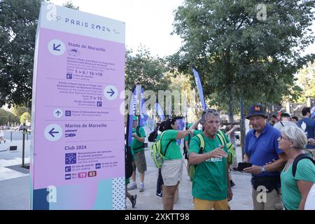 Marseille, France. 24 juillet 2024. Jeu olympique Paris 2024, Marseille, France, le 2024 juillet. Photo de Patrick Aventurier/ABACAPRESS. COM Credit : Abaca Press/Alamy Live News Banque D'Images