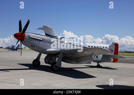 North American P-51 Mustang sur tablier Banque D'Images