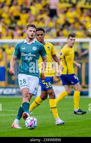 Viborg, Danemark. 21 juillet 2024. Magnus Westergaard (28) de Viborg FF vu lors du match de 3F Superliga entre Viborg FF et Broendby IF à Energy Viborg Arena à Viborg. Banque D'Images