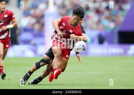 Saint-Denis, France. 24 juillet 2024. Junya Matsumoto (JPN) Rugby : phase préliminaire masculine lors des Jeux Olympiques de Paris 2024 au stade de France à Saint-Denis. Crédit : YUTAKA/AFLO SPORT/Alamy Live News Banque D'Images