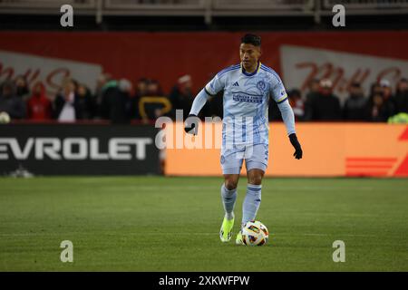 Toronto (Ontario), le 3 mars 2024, R. Hernandez #2 en action au match de soccer de la Ligue majeure entre Toronto FC vs Atlanta United au BMO Field. Banque D'Images