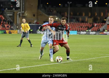 Toronto (Ontario), le 3 mars 2024, F. Bernadeschi #10 en action au match de soccer de la Ligue majeure entre Toronto FC vs Atlanta United au BMO Field. Banque D'Images