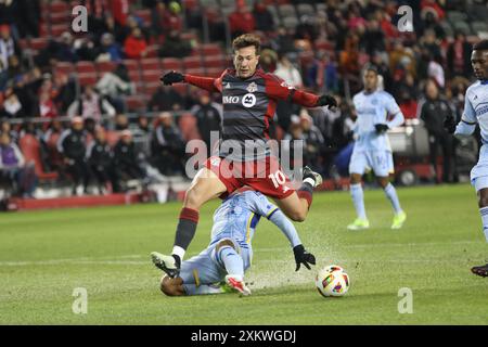 Toronto (Ontario), le 3 mars 2024, F. Bernadeschi #10 en action au match de soccer de la Ligue majeure entre Toronto FC vs Atlanta United au BMO Field. Banque D'Images