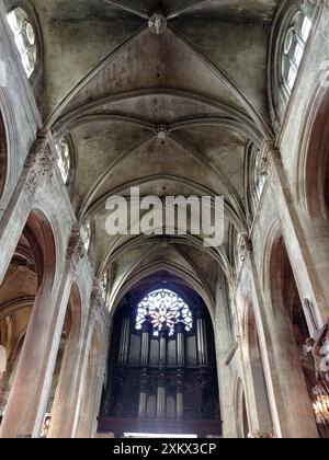 La cathédrale Saint-Maclou de Pontoise est une cathédrale catholique située à Pontoise dans le département français du Val-d'Oise en région Île-de-Fra Banque D'Images