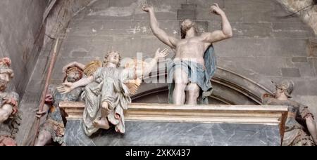 La cathédrale Saint-Maclou de Pontoise est une cathédrale catholique située à Pontoise dans le département français du Val-d'Oise en région Île-de-Fra Banque D'Images