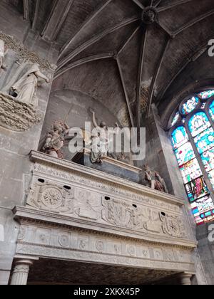 La cathédrale Saint-Maclou de Pontoise est une cathédrale catholique située à Pontoise dans le département français du Val-d'Oise en région Île-de-Fra Banque D'Images