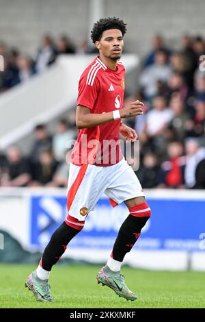 Chester, Royaume-Uni. 24 juillet 2024. Ethan Williams de Manchester United lors du match amical de pré-saison Chester vs Manchester United au Deva Stadium, Chester, Royaume-Uni, 24 juillet 2024 (photo par Cody Froggatt/News images) à Chester, Royaume-Uni le 24/7/2024. (Photo de Cody Froggatt/News images/Sipa USA) crédit : Sipa USA/Alamy Live News Banque D'Images