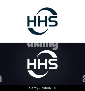 Logo HHS. DESIGN H H S. Lettre HHS blanche. Conception de logo de lettre HHS, H H S H H S conception de logo de lettre en OR, LOGO D'OR, TROIS, style. ensemble de lettres logo Illustration de Vecteur