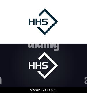 Logo HHS. DESIGN H H S. Lettre HHS blanche. Conception de logo de lettre HHS, H H S H H S conception de logo de lettre en OR, LOGO D'OR, TROIS, style. ensemble de lettres logo Illustration de Vecteur