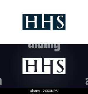 Logo HHS. DESIGN H H S. Lettre HHS blanche. Conception de logo de lettre HHS, H H S H H S conception de logo de lettre en OR, LOGO D'OR, TROIS, style. ensemble de lettres logo Illustration de Vecteur