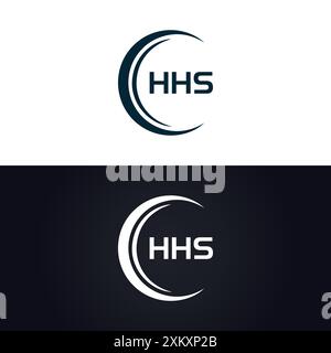 Logo HHS. DESIGN H H S. Lettre HHS blanche. Conception de logo de lettre HHS, H H S H H S conception de logo de lettre en OR, LOGO D'OR, TROIS, style. ensemble de lettres logo Illustration de Vecteur