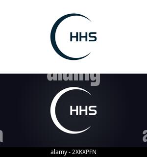 Logo HHS. DESIGN H H S. Lettre HHS blanche. Conception de logo de lettre HHS, H H S H H S conception de logo de lettre en OR, LOGO D'OR, TROIS, style. ensemble de lettres logo Illustration de Vecteur