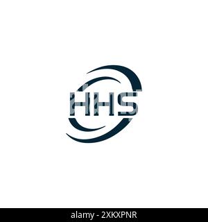 Logo HHS. DESIGN H H S. Lettre HHS blanche. Conception de logo de lettre HHS, H H S H H S conception de logo de lettre en OR, LOGO D'OR, TROIS, style. ensemble de lettres logo Illustration de Vecteur