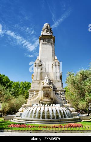 Côté nord-est du monument Cervantes Banque D'Images