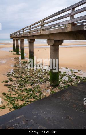 Omaha Beach site du débarquement du jour J de la Seconde Guerre mondiale, France Banque D'Images