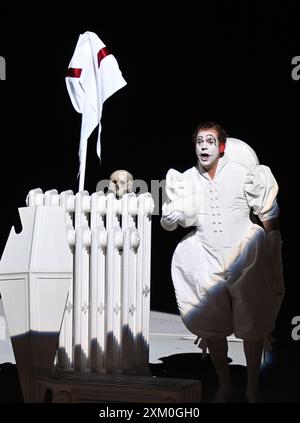 Salzbourg, Autriche. 24 juillet 2024. ABD0179 20240724 - Une répétition de 'Don Giovanni' de Wolfgang Amadeus Mozart, le 24 juillet 2024 au grosses Festspielhaus de Salzbourg, lors de l'édition de cette année du Salzburger Festspiele, le festi (de gauche à droite) de la ville pour l'opéra, le théâtre et les concerts. La première a lieu le 28 juillet dans le cadre du Festi de Salzbourg 2024 (de gauche à droite) Julian Prégardien (Don Ottavio) - 20240724 PD8513 crédit : APA-PictureDesk/Alamy Live News Banque D'Images