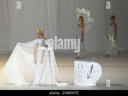 Salzbourg, Autriche. 24 juillet 2024. ABD0177 20240724 - Une répétition de 'Don Giovanni' de Wolfgang Amadeus Mozart, le 24 juillet 2024 au grosses Festspielhaus de Salzbourg, lors de l'édition de cette année du Salzburger Festspiele, le festi (de gauche à droite) de la ville pour l'opéra, le théâtre et les concerts. La première a lieu le 28 juillet dans le cadre du Festi de Salzbourg 2024 (de gauche à droite) Julian Prégardien (Don Ottavio) - 20240724 PD8508 crédit : APA-PictureDesk/Alamy Live News Banque D'Images