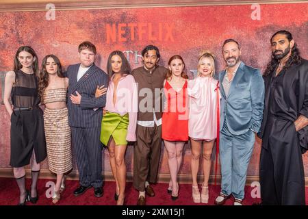 New York, États-Unis. 24 juillet 2024. La distribution participe à la première édition du Decameron de Netflix à la Fondation Angel Orensanz à New York (photo de Lev Radin/Pacific Press) crédit : Pacific Press Media production Corp./Alamy Live News Banque D'Images