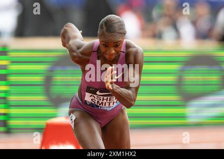 Dina Asher-Smith (GBR), 200m Women, lors de la rencontre d'athlétisme de la Wanda Diamond League au London Stadium, Londres, Angleterre, le 20 juillet 2024. Banque D'Images
