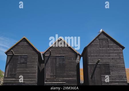 Boutiques ou cabanes Net originales à Hastings East Sussex Banque D'Images