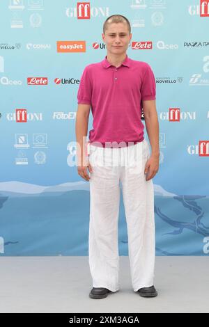 Giffoni Vallepiana, Italie, 25/07/2024, Giffoni Vallepiana Giffoni Festival 2024 Photocall Incanto, sur la photo : Zackari Delmas Banque D'Images