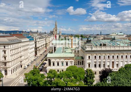 Wien von Oben, Parlament, Rathaus Banque D'Images