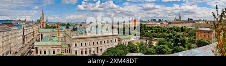 Wien Panorama, Rathaus, Parlament Banque D'Images