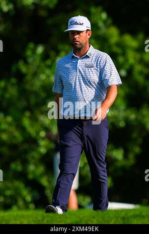 Blaine, Minnesota, États-Unis. 25 juillet 2024. ROBERT STREB se penche sur le PGA 3M Open 2024 à TPC Twin Cities le 25 juillet 2024. (Crédit image : © Steven Garcia/ZUMA Press Wire) USAGE ÉDITORIAL SEULEMENT! Non destiné à UN USAGE commercial ! Banque D'Images