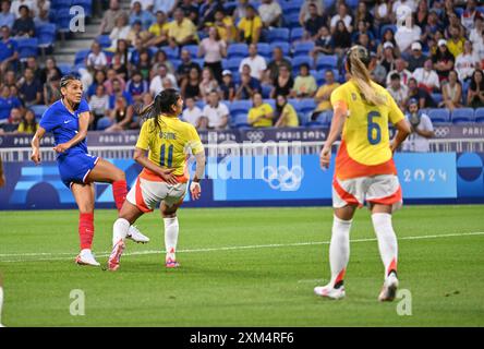 Decines Charpieu, France. 25 juillet 2024. Kenza Dali (France), Football, Groupe féminin A entre la France et la Colombie lors des Jeux Olympiques de Paris 2024 le 25 juillet 2024 au stade Groupama de Decines-Charpieu près de Lyon - photo Frédéric Chambert/Panoramic/DPPI Media Credit : DPPI Media/Alamy Live News Banque D'Images