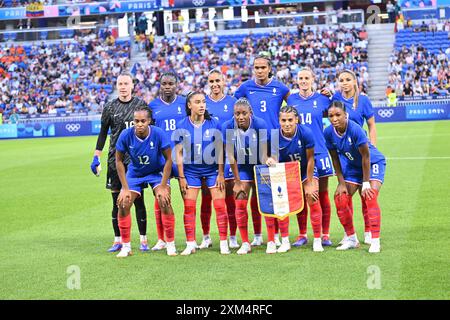 Decines Charpieu, France. 25 juillet 2024. Équipe de France, Football, Groupe féminin A entre la France et la Colombie lors des Jeux Olympiques de Paris 2024 le 25 juillet 2024 au stade Groupama de Decines-Charpieu près de Lyon - photo Frédéric Chambert/Panoramic/DPPI Media Credit : DPPI Media/Alamy Live News Banque D'Images