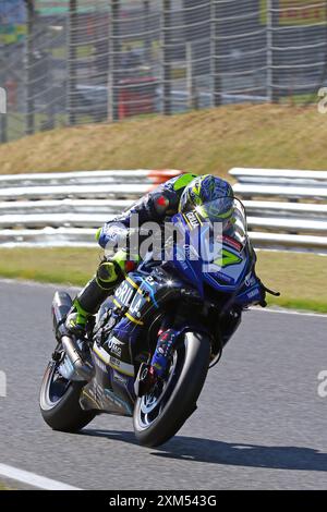 Ryan Vickers - OMG Grilla Racing Yamaha - Rider numéro 7 sur Yamaha lors de la manche British Superbikes (BSB) 2024 à Brands Hatch en juillet 2024 Banque D'Images