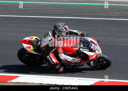 Glenn Irwin - Hager PBM Ducati - Rider numéro 2 sur une Ducati lors de la manche British Superbikes (BSB) 2024 à Brands Hatch en juillet 2024 Banque D'Images