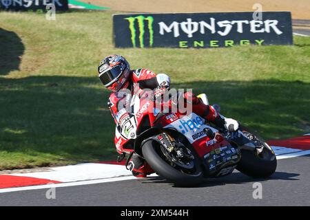 Glenn Irwin - Hager PBM Ducati - Rider numéro 2 sur une Ducati lors de la manche British Superbikes (BSB) 2024 à Brands Hatch en juillet 2024 Banque D'Images