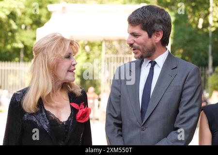 Baronne Thyssen, Carmen Cervera assiste à l'ouverture de l'exposition mémoire coloniale dans les collections Thyssen-bornemisza 24 juin 2024 Espagne avec : Baronne Thyssen où : Madrid, Espagne quand : 24 juin 2024 crédit : Oscar Gonzalez/WENN Banque D'Images