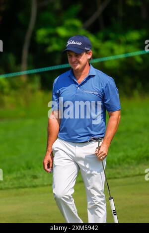 Blaine, Minnesota, États-Unis. 25 juillet 2024. BUD CAULEY regarde lors du PGA 3M Open 2024 à TPC Twin Cities le 25 juillet 2024. (Crédit image : © Steven Garcia/ZUMA Press Wire) USAGE ÉDITORIAL SEULEMENT! Non destiné à UN USAGE commercial ! Banque D'Images