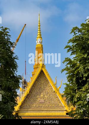 Vue extérieure du parc du Palais Royal à Phnom Penh, Cambodge. Banque D'Images