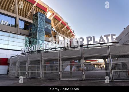 Estadio Mas Monumental (Antonio Vespucio Liberti), domicile du Club Atletico River plate. Banque D'Images