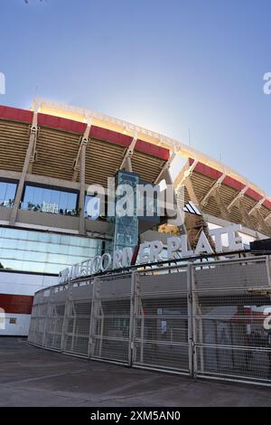 Estadio Mas Monumental (Antonio Vespucio Liberti), domicile du Club Atletico River plate. Banque D'Images