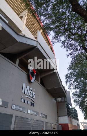 Estadio Mas Monumental (Antonio Vespucio Liberti), domicile du Club Atletico River plate. Banque D'Images