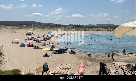 Babalı, Kandıra, Kocaeli, Turquie. 13 juillet 2024. Vue le week-end sur la plage de Babalı. Banque D'Images