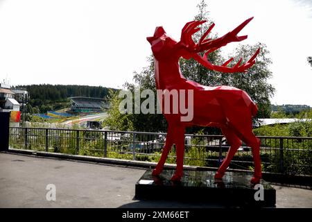 Illustration de paddock lors du Rolex Grand Prix de Belgique de formule 1 2024, 14ème manche du Championnat du monde de formule 1 2024 du 26 au 28 juillet 2024 sur le circuit de Spa-Francorchamps, à Stavelot, Belgique Banque D'Images