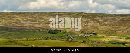 Paysage panoramique des North Pennines, Yorkshire, Angleterre Banque D'Images