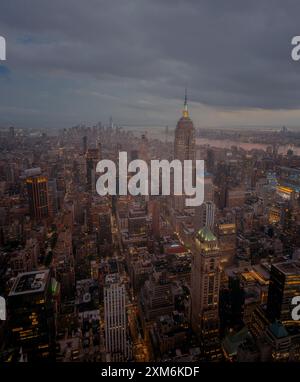 Panorama de la ville avec vue sur arial New York Banque D'Images