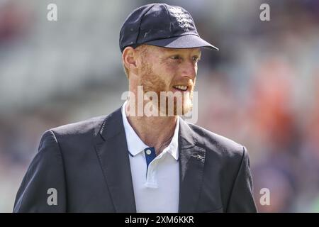 Ben Stokes de l'Angleterre lors du 3ème match de test Rothesay match du premier jour Angleterre vs Antilles à Edgbaston, Birmingham, Royaume-Uni, 26 juillet 2024 (photo par Mark Cosgrove/News images) Banque D'Images